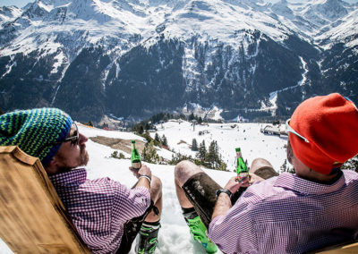 Ausblick von der Skipiste am Arlberg